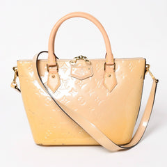 LOUIS VUITTON Monogram Vernis Montebello PM 2WAY Bag M90167 Beige Gold Hardware Used 4a003885