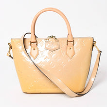 画像をギャラリービューアに読み込む, LOUIS VUITTON ルイヴィトン モノグラム ヴェルニ モンテベロPM 2WAYバッグ M90167 ベージュ ゴールド金具 中古 4a003885