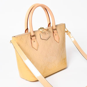 LOUIS VUITTON Monogram Vernis Montebello PM 2WAY Bag M90167 Beige Gold Hardware Used 4a003885