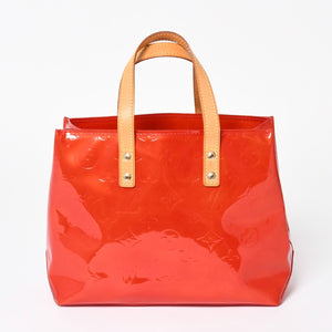 LOUIS VUITTON Vernis Reid PM Tote Bag Handbag M91088 Pomme d'Amour Gold Hardware Good Condition Used 4a003932