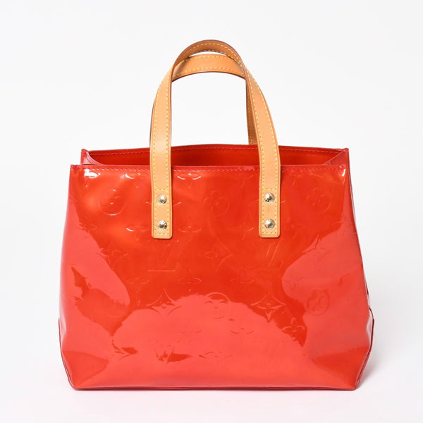 LOUIS VUITTON Vernis Reid PM Tote Bag Handbag M91088 Pomme d'Amour Gold Hardware Good Condition Used 4a003932