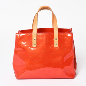 LOUIS VUITTON Vernis Reid PM Tote Bag Handbag M91088 Pomme d'Amour Gold Hardware Good Condition Used 4a003932