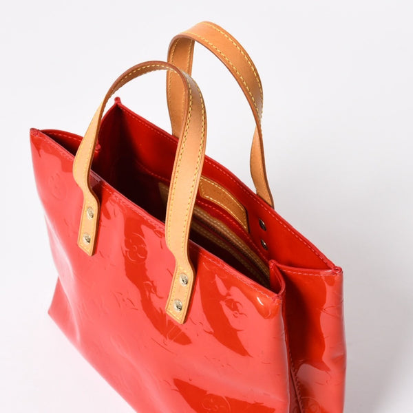LOUIS VUITTON Vernis Reid PM Tote Bag Handbag M91088 Pomme d'Amour Gold Hardware Good Condition Used 4a003932