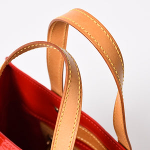 LOUIS VUITTON Vernis Reid PM Tote Bag Handbag M91088 Pomme d'Amour Gold Hardware Good Condition Used 4a003932