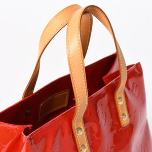 LOUIS VUITTON Vernis Reid PM Tote Bag Handbag M91088 Pomme d'Amour Gold Hardware Good Condition Used 4a003932