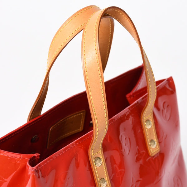 LOUIS VUITTON Vernis Reid PM Tote Bag Handbag M91088 Pomme d'Amour Gold Hardware Good Condition Used 4a003932