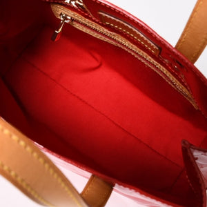 LOUIS VUITTON Vernis Reid PM Tote Bag Handbag M91088 Pomme d'Amour Gold Hardware Good Condition Used 4a003932