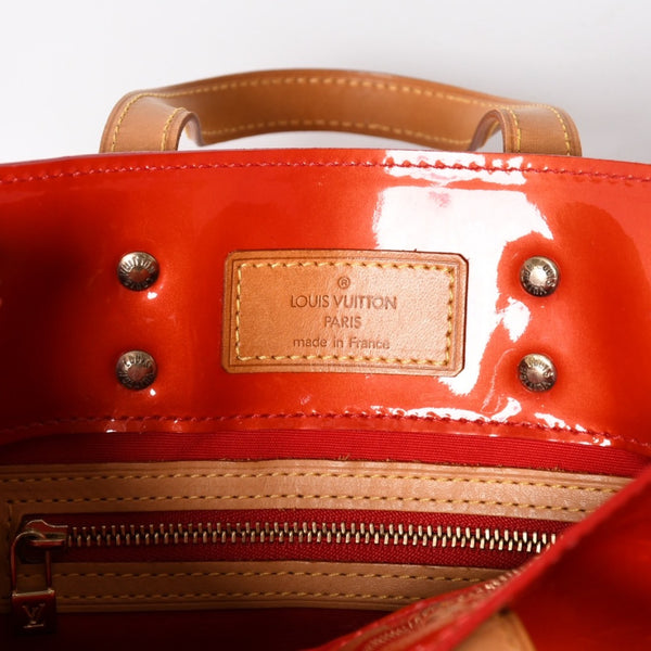 LOUIS VUITTON Vernis Reid PM Tote Bag Handbag M91088 Pomme d'Amour Gold Hardware Good Condition Used 4a003932