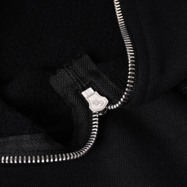 Like new CHROME HEARTS Leather Cross Patch Half Zip Sweat Cemetery Cross Patch Patent Leather Haraco Lamb Leather S Size Used 4a004023
