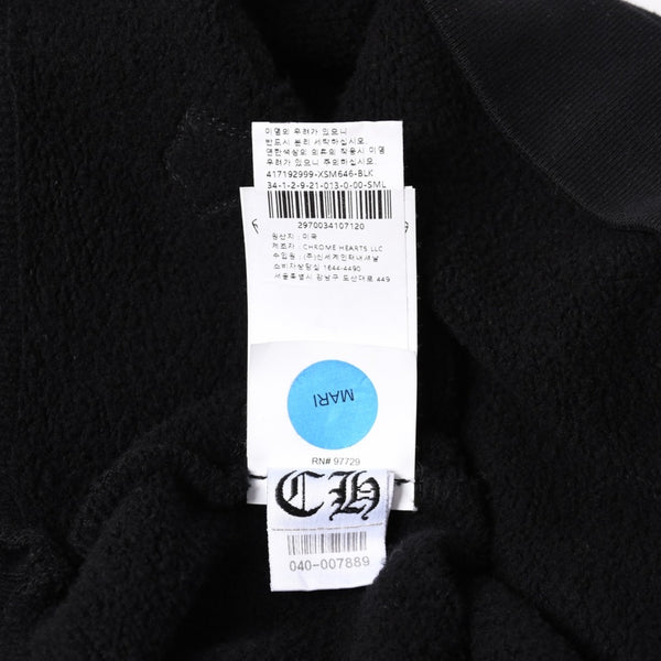 Like new CHROME HEARTS Leather Cross Patch Half Zip Sweat Cemetery Cross Patch Patent Leather Haraco Lamb Leather S Size Used 4a004023
