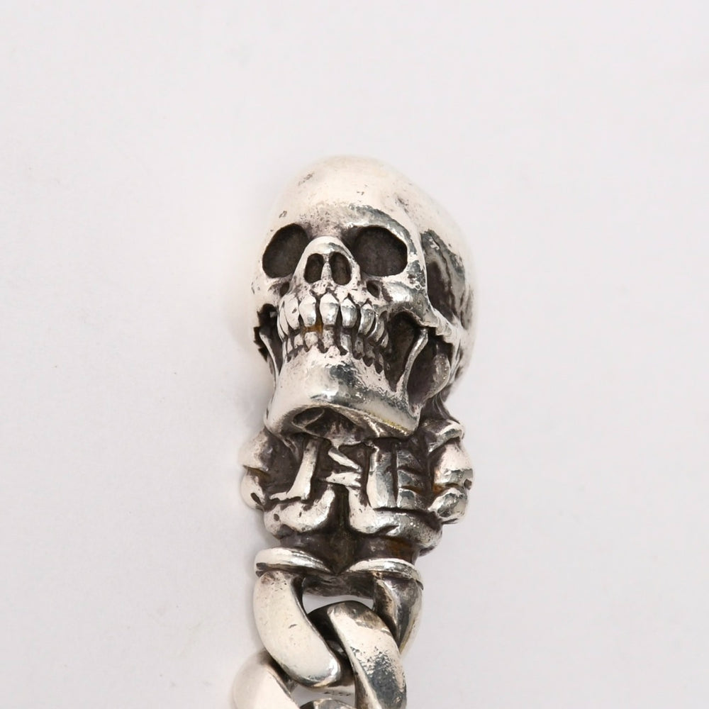 CHROME HEARTS クロムハーツ フォティ デルフィーノ #5ダガー キーリング スカル クラシックリンク シルバー925 重量86.82g 美品 中古 4a004105