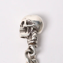 画像をギャラリービューアに読み込む, CHROME HEARTS クロムハーツ フォティ デルフィーノ #5ダガー キーリング スカル クラシックリンク シルバー925 重量86.82g 美品 中古 4a004105