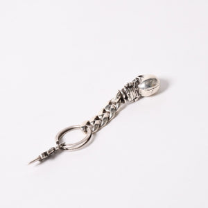 CHROME HEARTS クロムハーツ フォティ デルフィーノ #5ダガー キーリング スカル クラシックリンク シルバー925 重量86.82g 美品 中古 4a004105