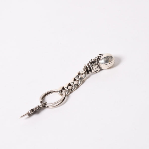 CHROME HEARTS クロムハーツ フォティ デルフィーノ #5ダガー キーリング スカル クラシックリンク シルバー925 重量86.82g 美品 中古 4a004105