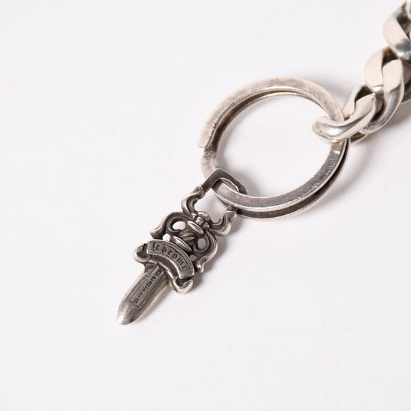 CHROME HEARTS クロムハーツ フォティ デルフィーノ #5ダガー キーリング スカル クラシックリンク シルバー925 重量86.82g 美品 中古 4a004105