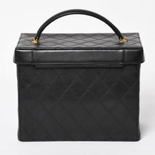 画像をギャラリービューアに読み込む, 極美品 CHANEL シャネル ビコローレ バニティバッグ ハンドバッグ ココマーク 3番台 ラムスキン ブラック ゴールド金具 美品 中古 4a003892