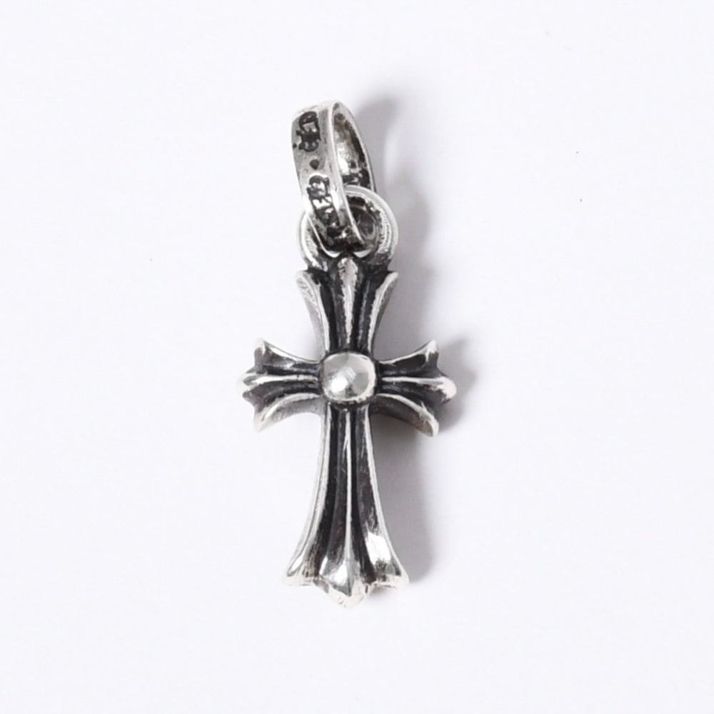 Very Good Condition New CHROME HEARTS CRS BBYFAT Baby Fat Cross Pendant Top Charm Weight Approx. 2.16g Silver 925 Used 4a003806