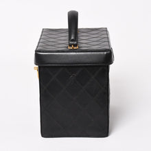 画像をギャラリービューアに読み込む, 極美品 CHANEL シャネル ビコローレ バニティバッグ ハンドバッグ ココマーク 3番台 ラムスキン ブラック ゴールド金具 美品 中古 4a003892