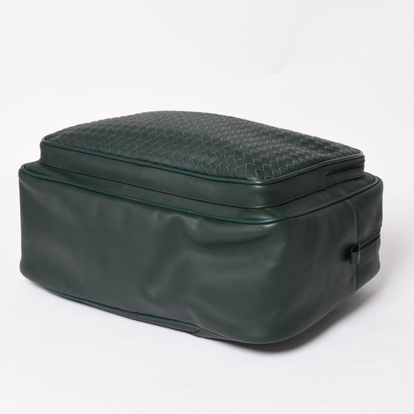 Very Good Condition BOTTEGAVENETA Bottega Veneta Leather Handbag Travel Bag V4658 Intrecciato Dark Green Used 4a003895