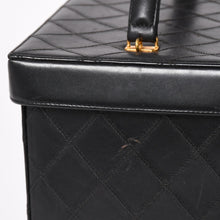 画像をギャラリービューアに読み込む, 極美品 CHANEL シャネル ビコローレ バニティバッグ ハンドバッグ ココマーク 3番台 ラムスキン ブラック ゴールド金具 美品 中古 4a003892