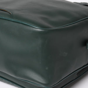 Very Good Condition BOTTEGAVENETA Bottega Veneta Leather Handbag Travel Bag V4658 Intrecciato Dark Green Used 4a003895