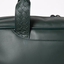 画像をギャラリービューアに読み込む, 極美品 BOTTEGAVENETA ボッテガヴェネタ レザーハンドバッグ 旅行バッグ V4658 イントレチャート ダークグリーン 中古 4a003895
