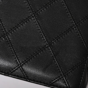 Very Good Condition CHANEL Bicolore Vanity Bag Handbag Coco Mark No. 3 Lambskin Black Gold Hardware Good Condition Used 4a003892