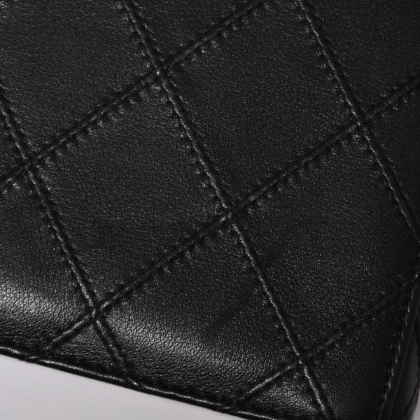 Very Good Condition CHANEL Bicolore Vanity Bag Handbag Coco Mark No. 3 Lambskin Black Gold Hardware Good Condition Used 4a003892