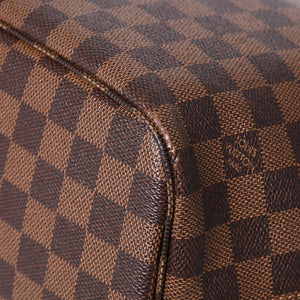 Very good condition LOUIS VUITTON Damier Neverfull MM tote bag N51105 PVC leather brown gold hardware used 4a003894