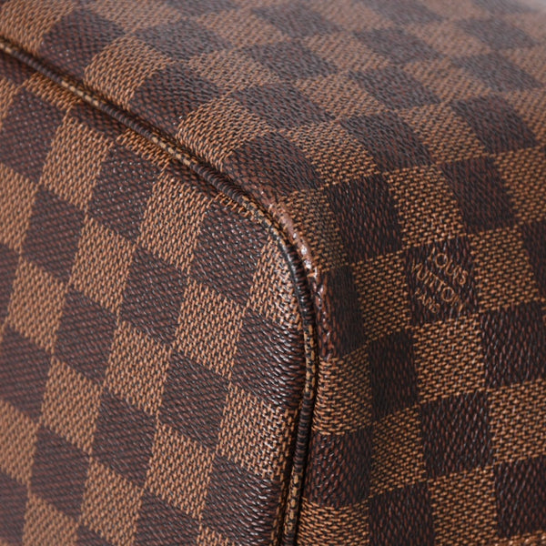 Very good condition LOUIS VUITTON Damier Neverfull MM tote bag N51105 PVC leather brown gold hardware used 4a003894