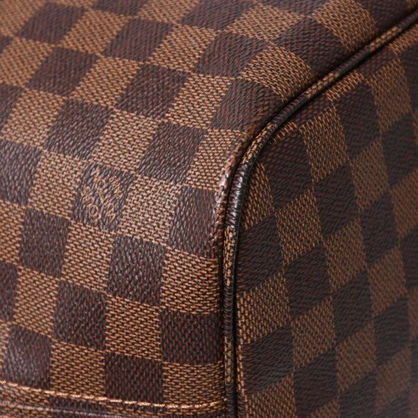 Very good condition LOUIS VUITTON Damier Neverfull MM tote bag N51105 PVC leather brown gold hardware used 4a003894