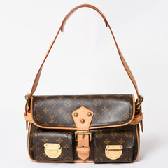 Like new LOUIS VUITTON Monogram Hudson PM One Shoulder Bag M40027 Brown Gold Hardware Used 4a003884