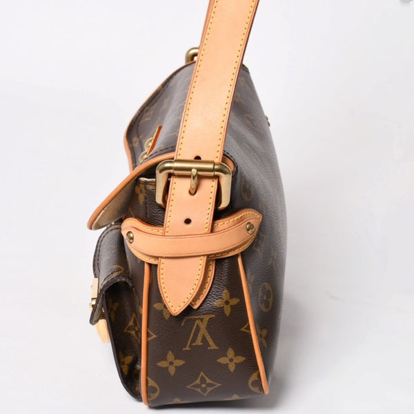 Like new LOUIS VUITTON Monogram Hudson PM One Shoulder Bag M40027 Brown Gold Hardware Used 4a003884
