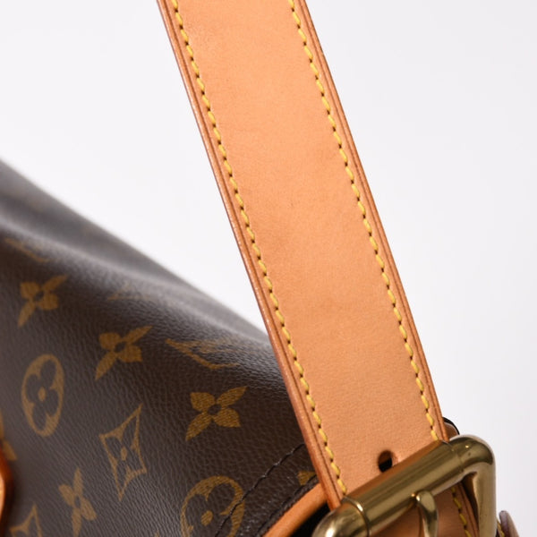 Like new LOUIS VUITTON Monogram Hudson PM One Shoulder Bag M40027 Brown Gold Hardware Used 4a003884