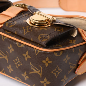 Like new LOUIS VUITTON Monogram Hudson PM One Shoulder Bag M40027 Brown Gold Hardware Used 4a003884