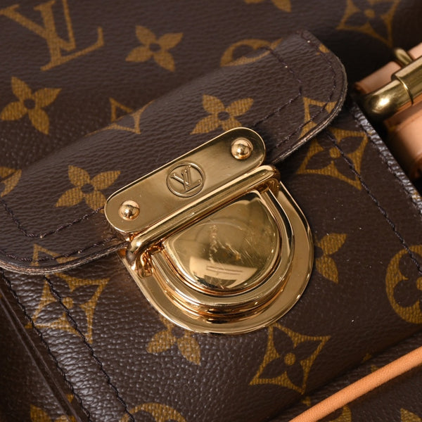 Like new LOUIS VUITTON Monogram Hudson PM One Shoulder Bag M40027 Brown Gold Hardware Used 4a003884