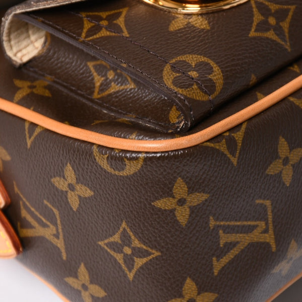 Like new LOUIS VUITTON Monogram Hudson PM One Shoulder Bag M40027 Brown Gold Hardware Used 4a003884