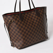 Load image into Gallery viewer, 極美品 LOUIS VUITTON ルイヴィトン ダミエ ネヴァーフルMM トートバッグ N51105 PVC レザー ブラウン ゴールド金具 中古 4a003894