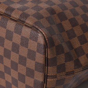 Very good condition LOUIS VUITTON Damier Neverfull MM tote bag N51105 PVC leather brown gold hardware used 4a003894