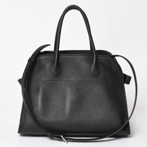 Very good condition THE ROW Soft Margaux 12 Soft Margaux Hand Bag Black Used 4a003898