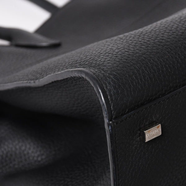 Very good condition THE ROW Soft Margaux 12 Soft Margaux Hand Bag Black Used 4a003898