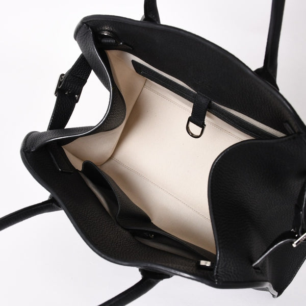Very good condition THE ROW Soft Margaux 12 Soft Margaux Hand Bag Black Used 4a003898