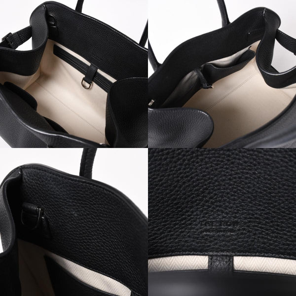 Very good condition THE ROW Soft Margaux 12 Soft Margaux Hand Bag Black Used 4a003898