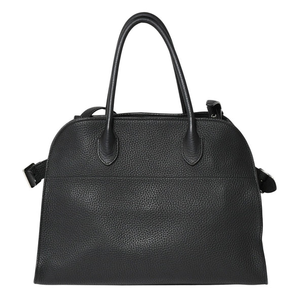 Very good condition THE ROW Soft Margaux 12 Soft Margaux Hand Bag Black Used 4a003898