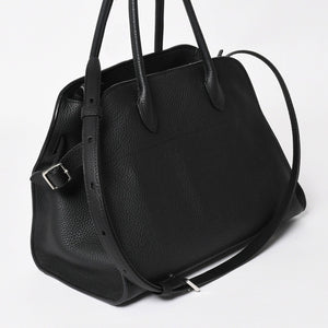 Very good condition THE ROW Soft Margaux 12 Soft Margaux Hand Bag Black Used 4a003898