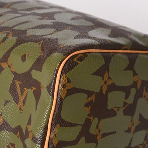 Very good condition LOUIS VUITTON Handbag Speedy 30 Monogram Graffiti Khaki M92194 Gold hardware Used 4a003977