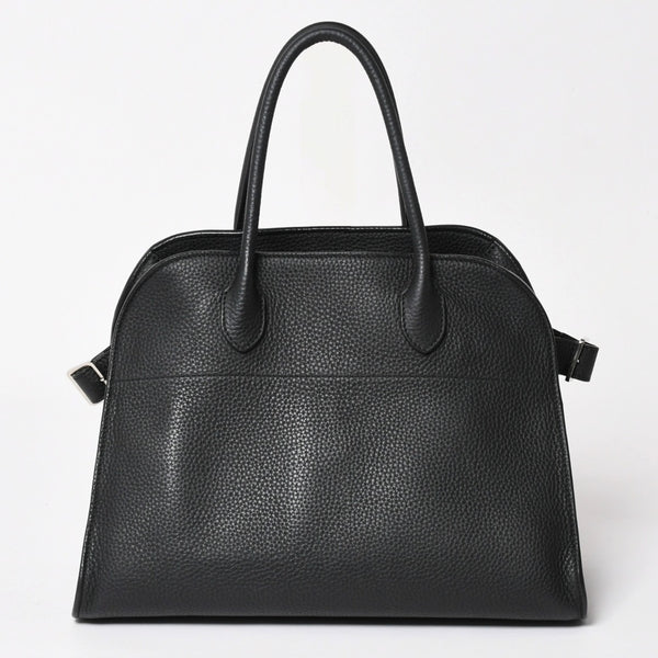 Very good condition THE ROW Soft Margaux 12 Soft Margaux Hand Bag Black Used 4a003898