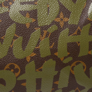 Very good condition LOUIS VUITTON Handbag Speedy 30 Monogram Graffiti Khaki M92194 Gold hardware Used 4a003977