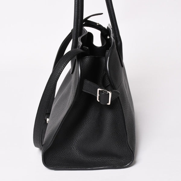 Very good condition THE ROW Soft Margaux 12 Soft Margaux Hand Bag Black Used 4a003898