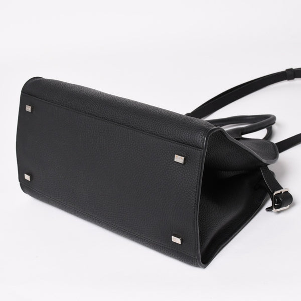 Very good condition THE ROW Soft Margaux 12 Soft Margaux Hand Bag Black Used 4a003898